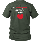 My Grandchildren Are On the Honor Roll of My Heart - Unisex - On Dark - BACK