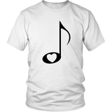 LOVE Music with Clear Heart - Unisex - On Light - Front