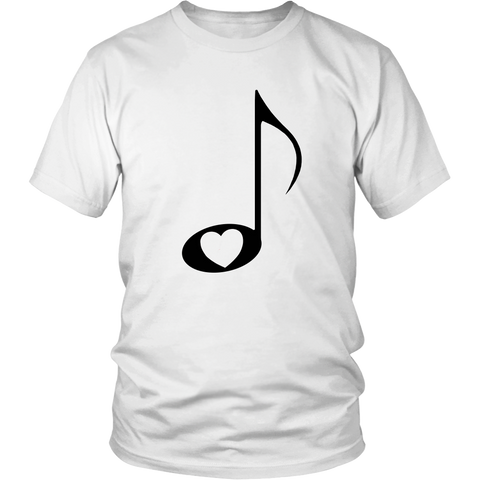 LOVE Music with Clear Heart - Unisex - On Light - Front