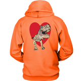 T-Rex with Heart - Hoodie - On BACK