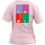 LOVE Music 4x - Women V-neck- BACK