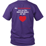 My Grandchildren Are On the Honor Roll of My Heart - Unisex - On Dark - BACK