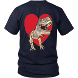 T-Rex with Heart- Unisex - On BACK