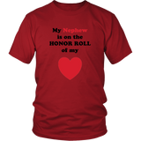 My Nephew is on the HONOR ROLL of my HEART - Unisex - On Light - Front