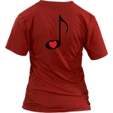 LOVE Music - Women V-neck - On Light - BACK