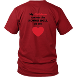 My Children are on the HONOR ROLL of my HEART - Unisex - On Dark - BACK