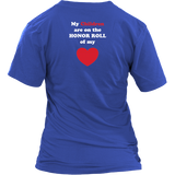 My Children are on the HONOR ROLL of my HEART - Women V-neck - On Dark - BACK