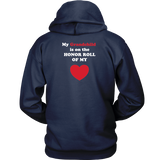 My Grandchild is on the HONOR ROLL of my HEART - Hoodie - On Dark - BACK