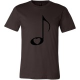 Loves Music with Clear Heart - Mens - On Light - Front