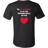 My Grandchild is on the HONOR ROLL of my HEART - Mens - On Dark - BACK