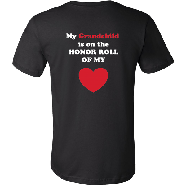 My Grandchild is on the HONOR ROLL of my HEART - Mens - On Dark - BACK