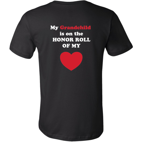 My Grandchild is on the HONOR ROLL of my HEART - Mens - On Dark - BACK