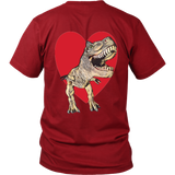 T-Rex with Heart- Unisex - On BACK