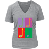 LOVE Music 4x - Women V-neck- Front