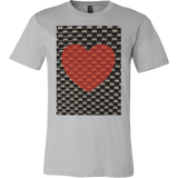 Red Heart on Metal Pattern - Mens - Front