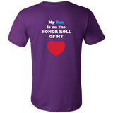 My Son is on the HONOR ROLL of my HEART - Mens - On Dark - BACK