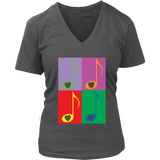 LOVE Music 4x - Women V-neck- Front