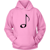 LOVE Music with Clear Heart - Hoodie - On Light - Front