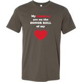 My Children are on the HONOR ROLL of my HEART - Mens - On Dark - BACK