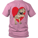 T-Rex with Heart- Unisex - On BACK