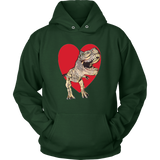 T-Rex with Heart - Hoodie - Front