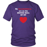 My Grandchildren are On the Honor Roll of My Heart - Unisex - On Dark - Front