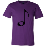 Loves Music with Clear Heart - Mens - On Light - Front