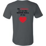 My Children are on the HONOR ROLL of my HEART - Mens - On Light - BACK