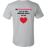 My Grandchildren are on the HONOR ROLL of my HEART - Mens - On Light - BACK