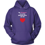 My Daughter is on the HONOR ROLL of my HEART - Hoodie -- On Dark - Front