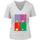 LOVE Music 4x - Women V-neck- Front