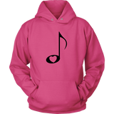 LOVE Music with Clear Heart - Hoodie - On Light - Front