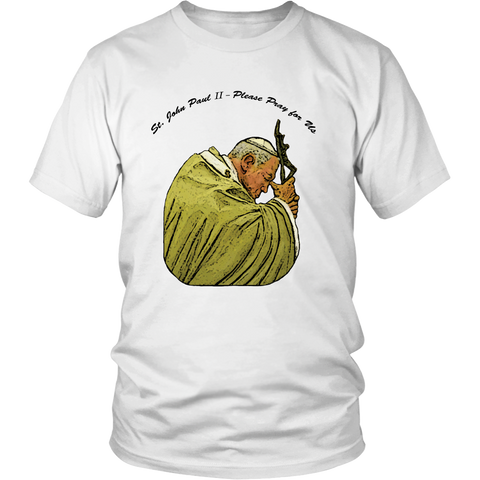 St John Paul II - Please Pray For Us - Unisex - Front