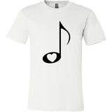 Loves Music with Clear Heart - Mens - On Light - Front