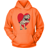 T-Rex with Heart - Hoodie - Front