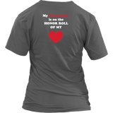 My Grandchild is on the Honor Roll of My Heart - Women V-neck - On Dark - BACK