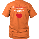 My Grandchildren Are On the Honor Roll of My Heart - Unisex - On Dark - BACK