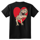 T-Rex with Heart - Youth - On BACK