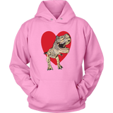 T-Rex with Heart - Hoodie - Front