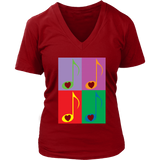 LOVE Music 4x - Women V-neck- Front