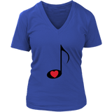 LOVE Music - Women V-neck - On Light - Front