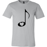 Loves Music with Clear Heart - Mens - On Light - Front