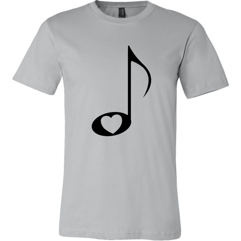 Loves Music with Clear Heart - Mens - On Light - Front