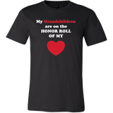 My Grandchildren are on the HONOR ROLL of my HEART - Mens - On Dark - Front