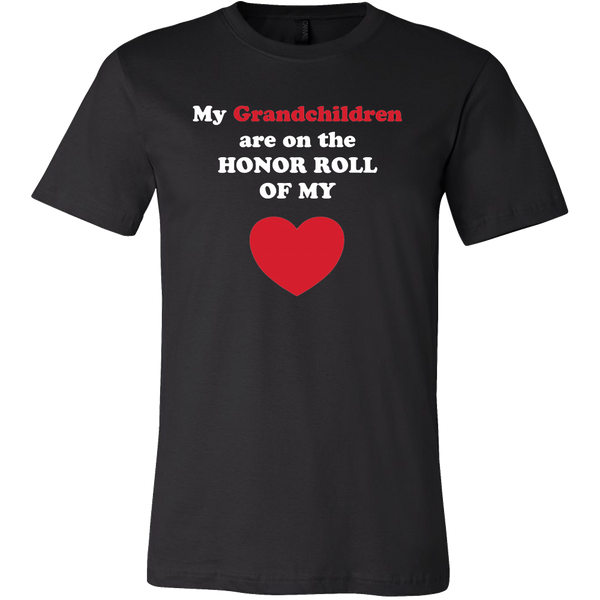 My Grandchildren are on the HONOR ROLL of my HEART - Mens - On Dark - Front