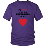 My Niece is on the HONOR ROLL of my HEART - Unisex - On Light - Front