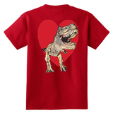 T-Rex with Heart - Youth - On BACK