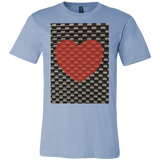 Red Heart on Metal Pattern - Mens - Front