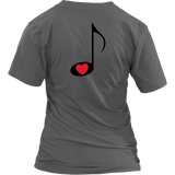 LOVE Music - Women V-neck - On Light - BACK