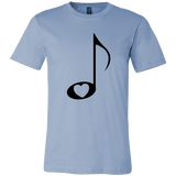 Loves Music with Clear Heart - Mens - On Light - Front